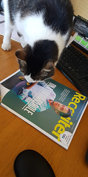 TC the A1 Locums cat with a copy of Recruiter