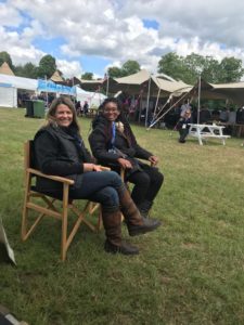 Clare Alderton (left) with visiting locum Charmaine (right)